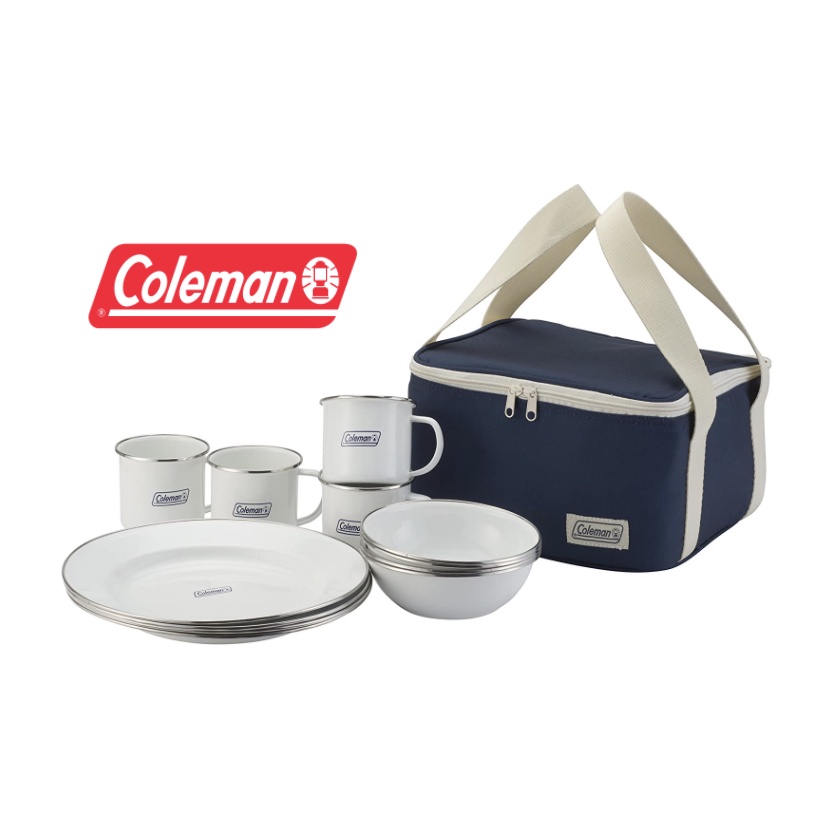 Coleman 2000032362 Enamel Dinnerware Set Camping Outdoor Picnic