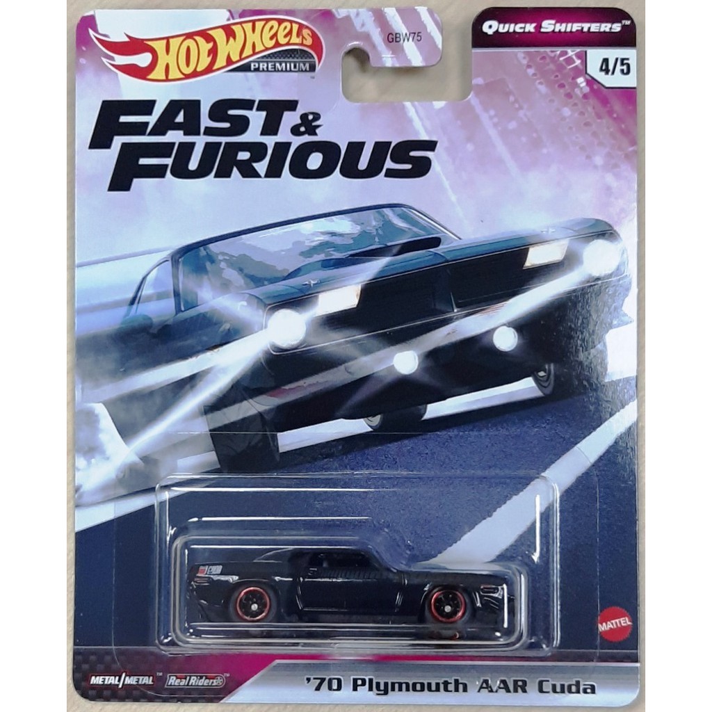 Hot Wheels Premium 70 Plymouth Aar Cuda Fast And Furious Quick Shifters Shopee Malaysia