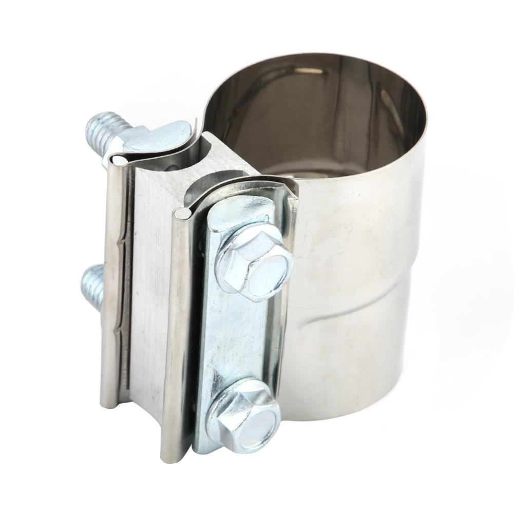Universal Car Exhaust Sleeve Lap Joint Band Clamp with Bolts for Pipe Fixing Exhaust Pipe Clamp 2.5 Inch JatilEr 2 Pcs Exhaust Muffler Pipe Connector Stainless Steel U Shape Exhaust Clamp 