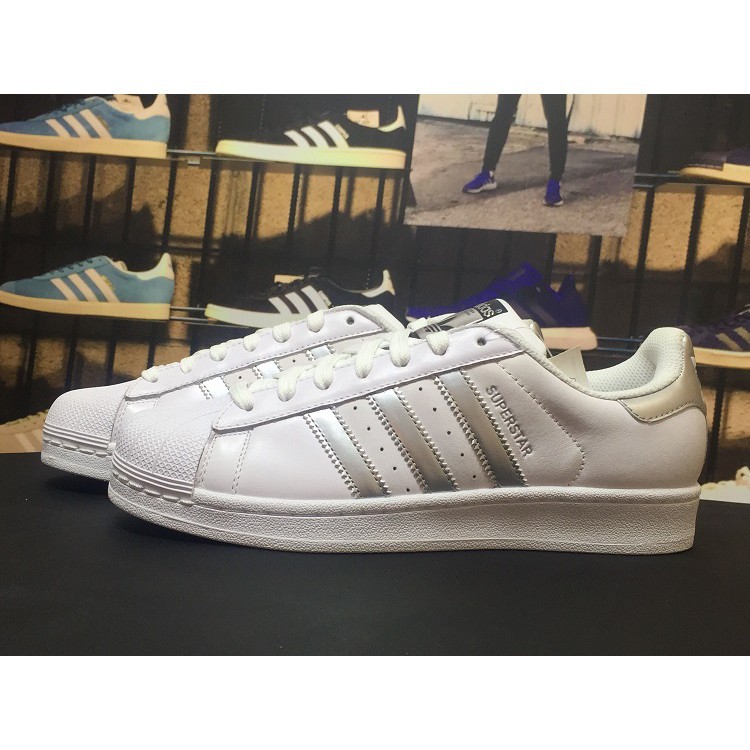 adidas Originals Women's Superstar Fashion Sneakers free shipping white silver adidas Originals Women's Superstar Fashion Sneakers free shipping white silver