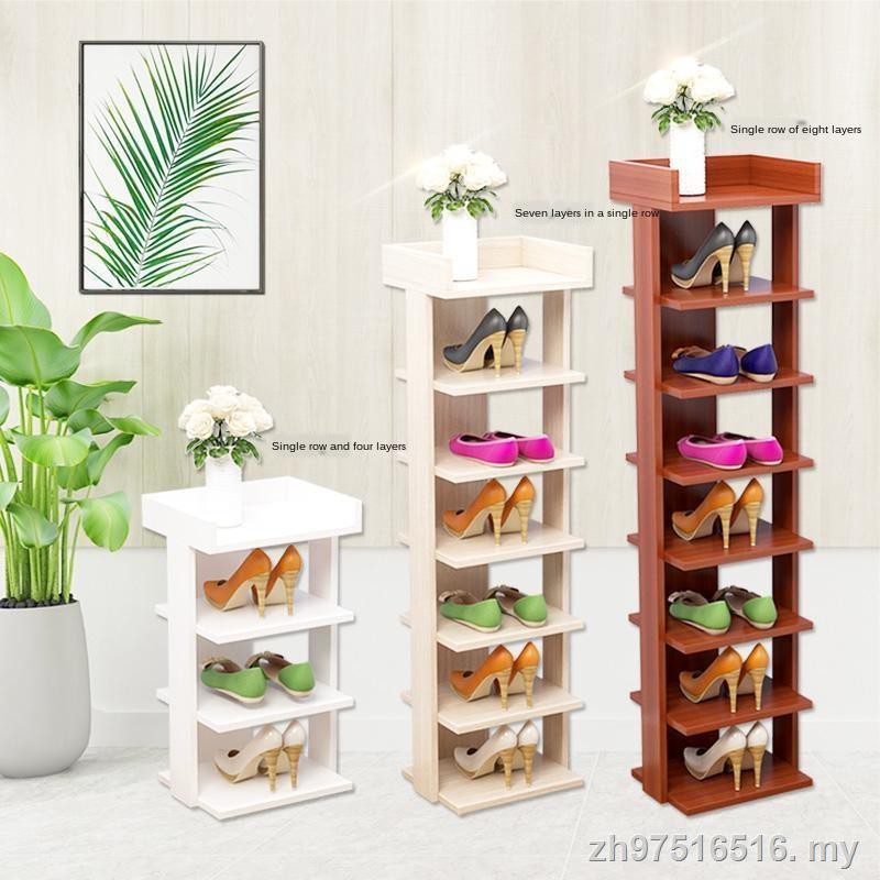 Simple Multi Layer Single Small Wooden Shoe Rack Door Narrow Corner Paragraph Mini Household Receive Shelf Shopee Malaysia