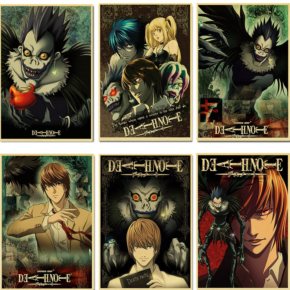 Classic Japanese Anime DEATH NOTE Retro Posters Art Movie Painting Kraft  Paper Prints Home/ Room/Bar Decor Wall Stickers | Shopee Malaysia