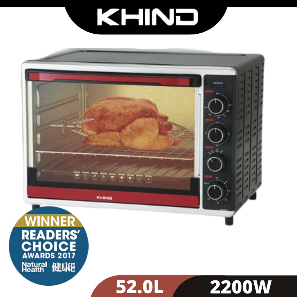 KHIND OT5205 Electric Oven Rotisserie 52.0L/ Ketuhar Elektrik Shopee