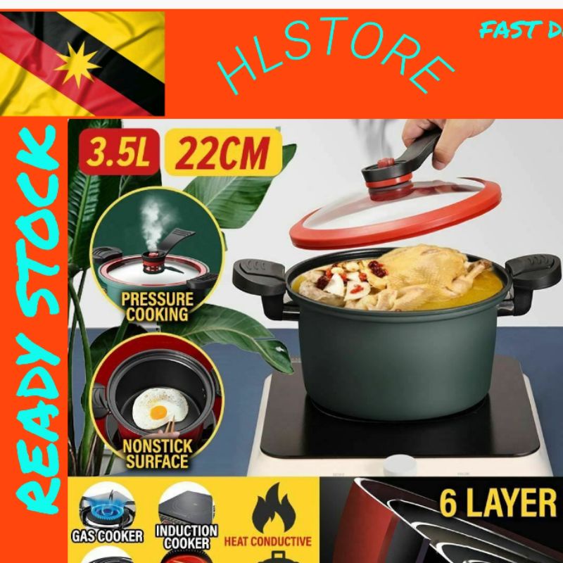 Micro Pressure Cooker 3.5 L totipotent Pon non stick