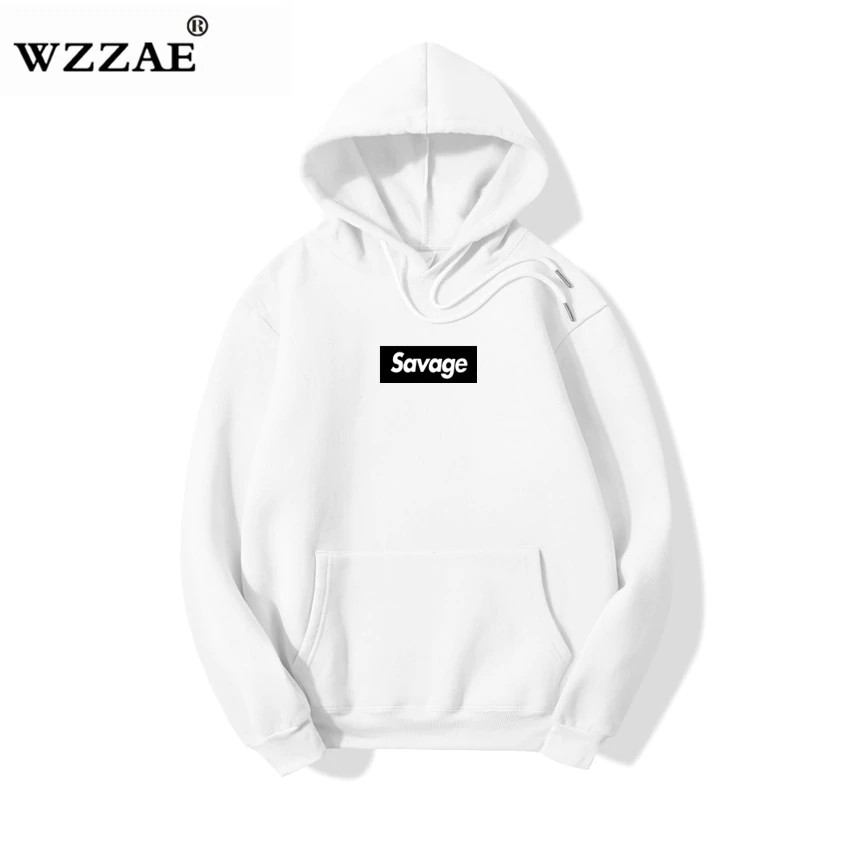 white savage hoodie