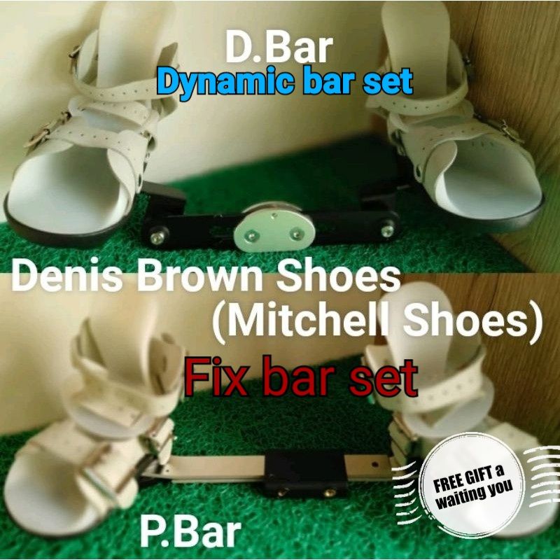 Denis Brown Shoes With Bar For Clubfoot Corrective Ctev Shopee Malaysia