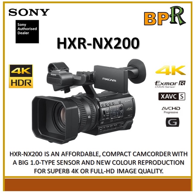 Sony HXR-NX200 4K NXCAM Professional Camcorder (SONY Malaysia Warranty ...