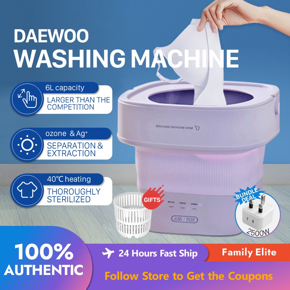 DAEWOO Folding Washing Machine Mini Underwear Washing Machine Portable