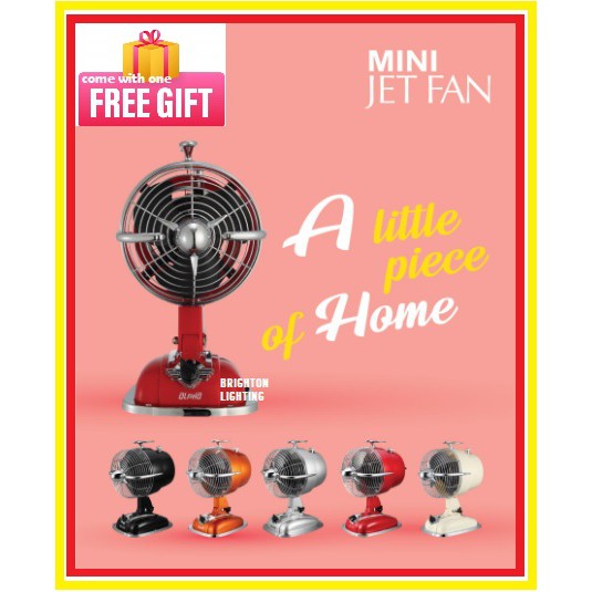 ❄️COOLING❄️ALPHA JET Fan (Japan Design)/TABLE FAN/VINTAGE TABLE FAN/Mini Jet Fan 6 Inch Table Fan with 3 Blades (3 Speed