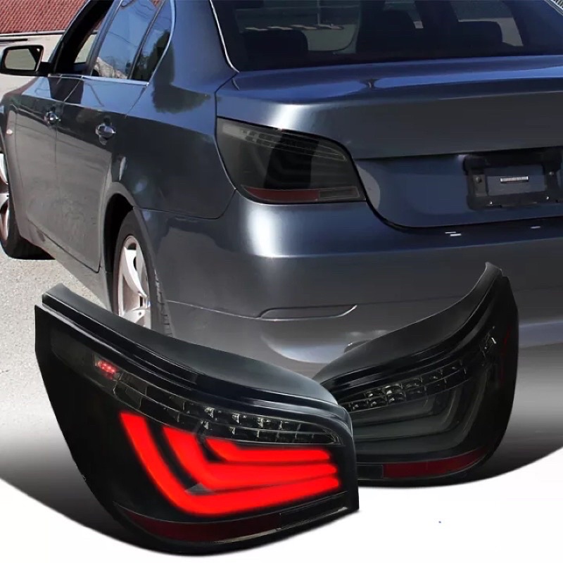 04-07 BMW E60 Smoked OEM Tail Lights Blacked Out Tinted Custom Painted ...