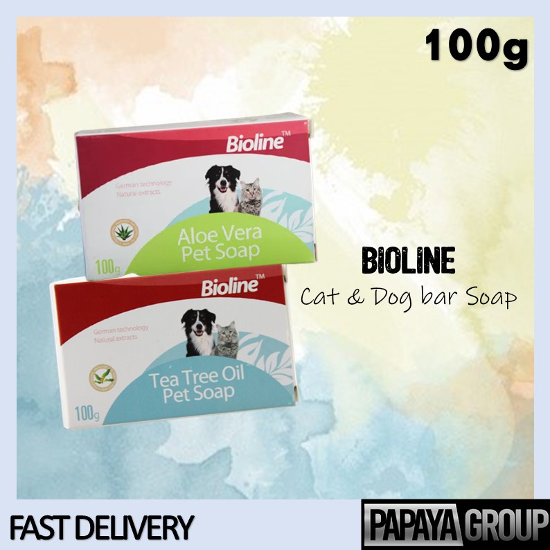 Bioline Cat Dog Soap 100g Aloe Vera Pet Soap / tea tree oil soap