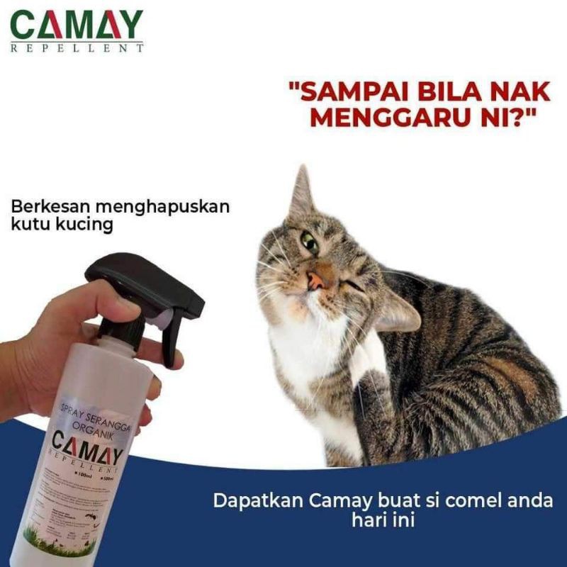 Camay Spray Organik Ubat Kutu Kurap Kucing Anjing Cat Dog Flea Penyembur Organic Lice Ringworm Shopee Malaysia