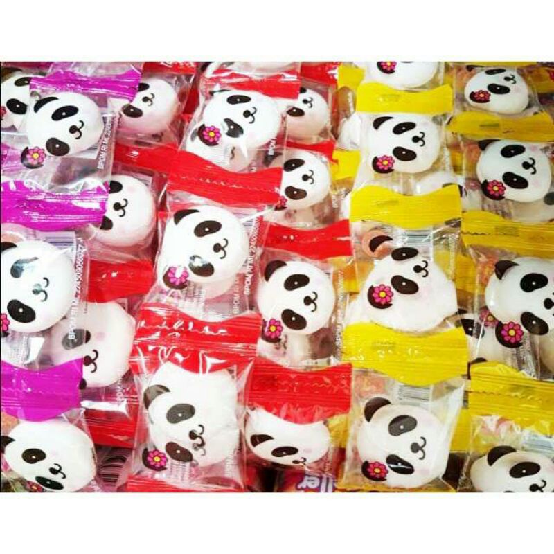 Panda Marshmallow with Fruit Jam Fillings Cute Sweet Soft 3.5g x 80pcs