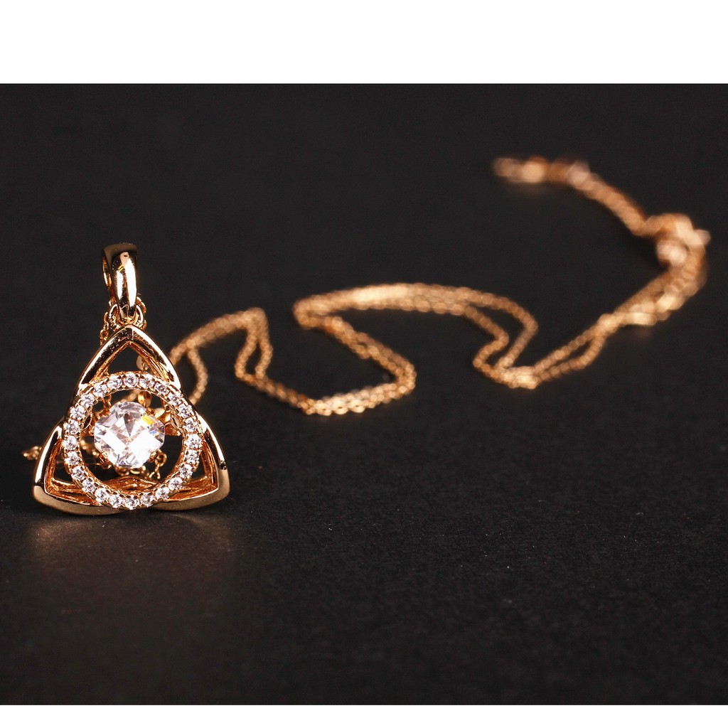 AFGY FGA 298 Triangle Gold Plated Dancing Pendant