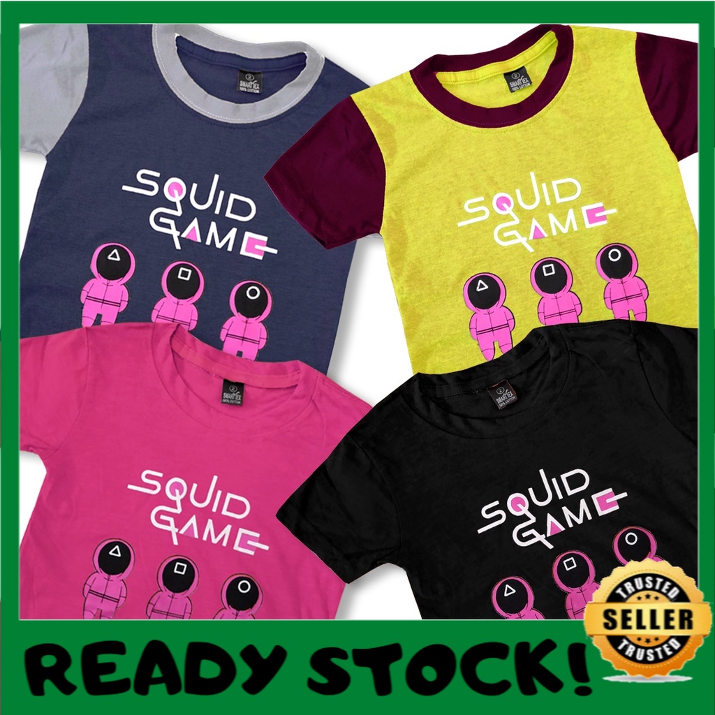 Baju Squid Game Budak Lelaki Baju Tshirt Lengan Pendek Squid Game Short  Sleeve Shirt Kids Adult Tshirt Squid Game | Shopee Malaysia