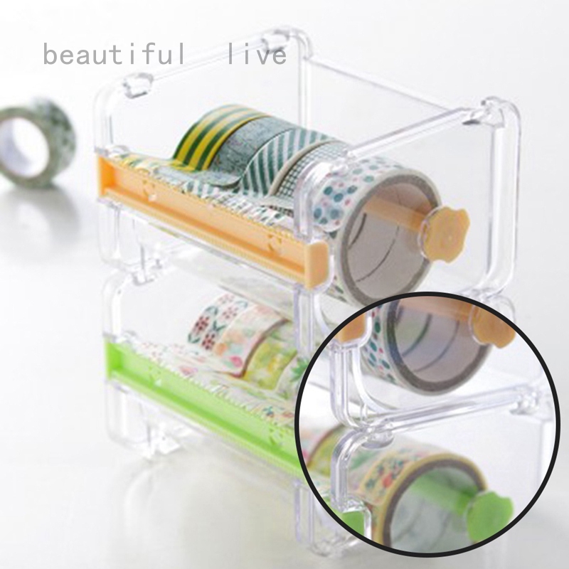 Masking Tape Cutter Washi Tape Organizer Storage Cutter Office Tape Dispenser