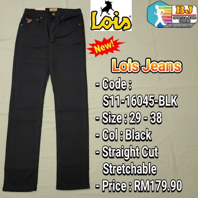 LOIS ORIGINAL Denim Jeans Straight Cut S11-16045-BLK