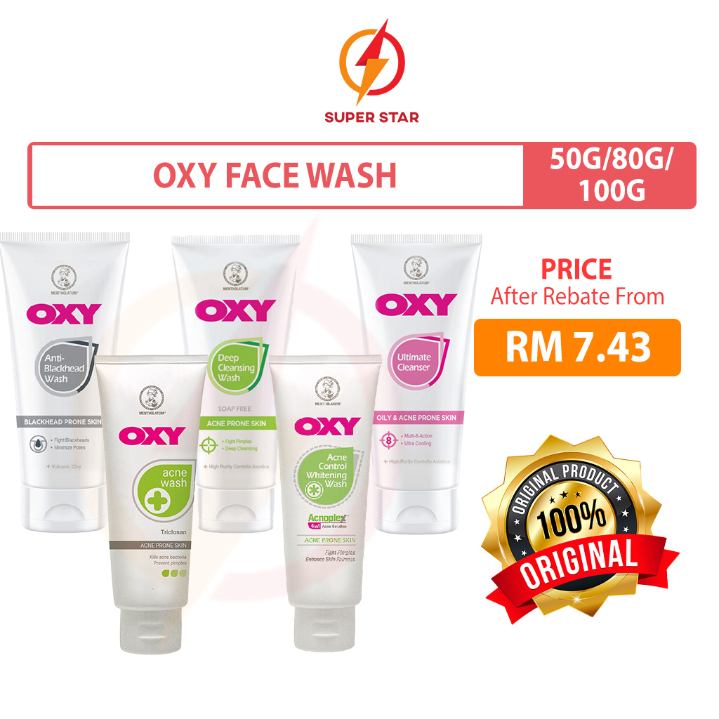 Oxy Face Wash/Face Cleanser 50g/80g/100g Shopee Malaysia