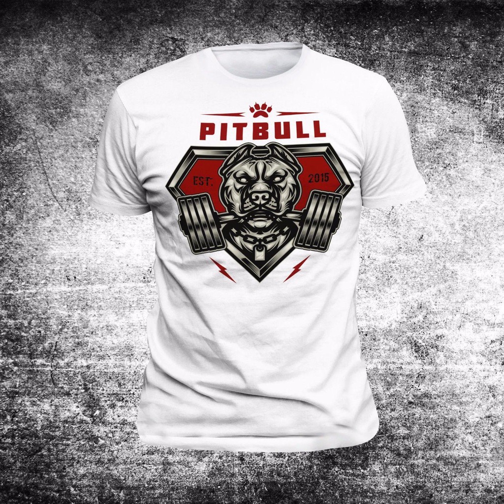 Download 2019 New Cool Tee Shirt Pitbull Gyms Fitness Bodybuilder ...