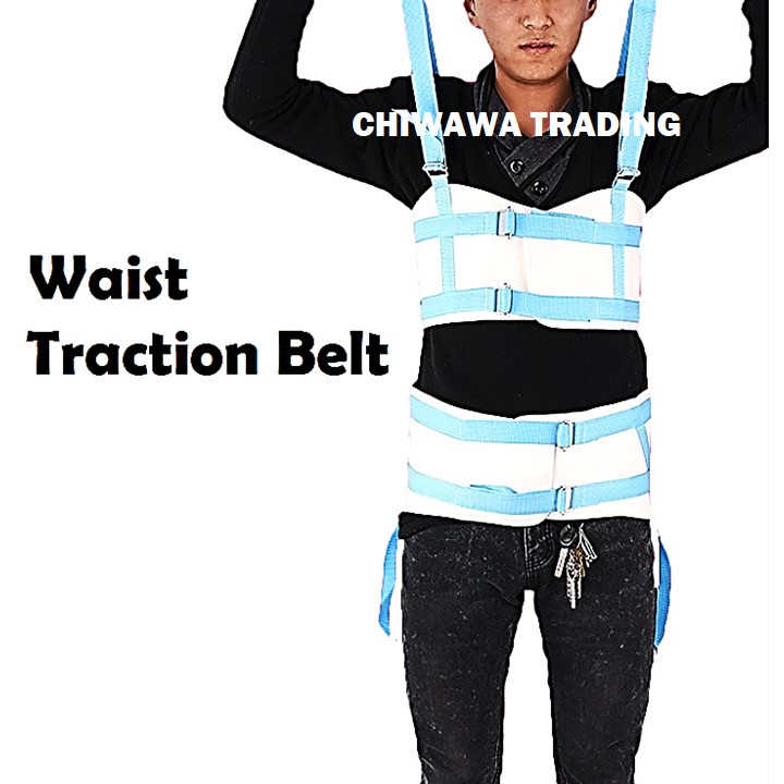 Adjustable Breathable Fitness Waist Traction Strap Lumbar Brace Corrector Back Support Belt Injury Pain Relief Guard