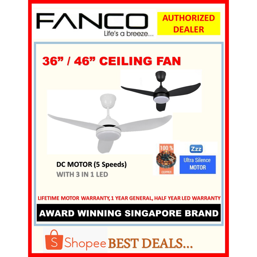 Fanco Arte F1311 36 46 Dc Motor Ceiling Fan