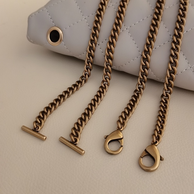 Bag Chain Strap Shoulder Diagonal Leather Accessories Ancient Gold T Buckle Backpack Metal  chain strap for bags