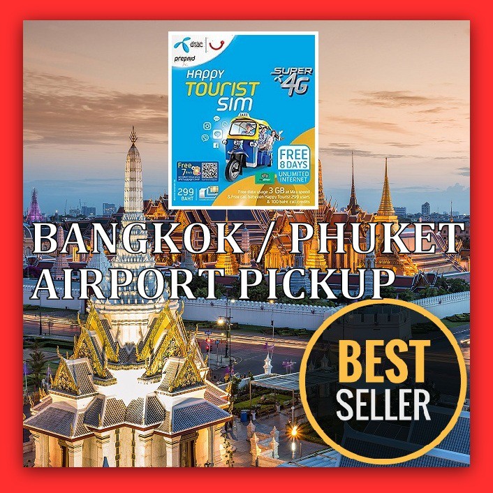 Thailand 4G Sim Card Bangkok & Phuket Airport Pick Up Shopee Malaysia
