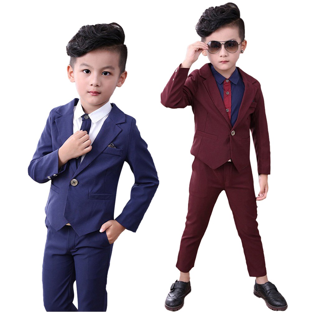BoyS BLACK Suit/Tuxedo Wedding PARTY FORMAL NO TAIL Outfit Size 8-16 YOUTH 