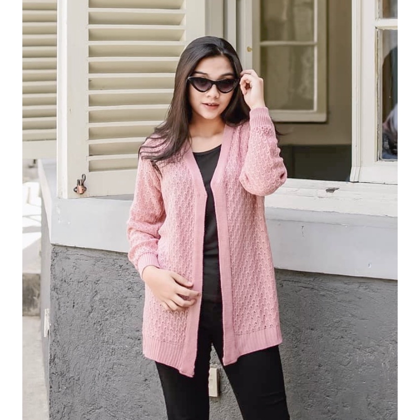 cardigan popcorn shopee