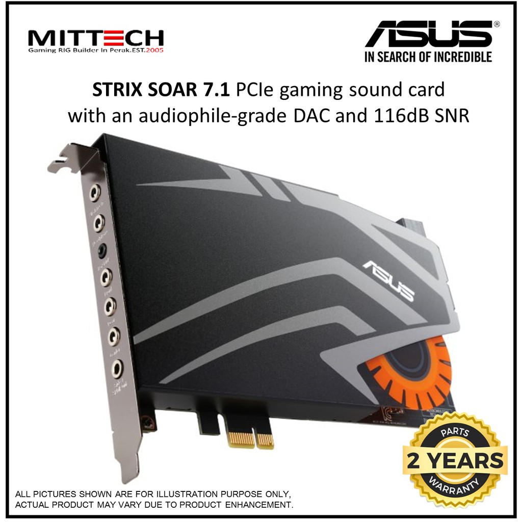 Asus Strix Soar Pci Express 7 1 Gaming Sound Card Strix Soar Shopee Malaysia