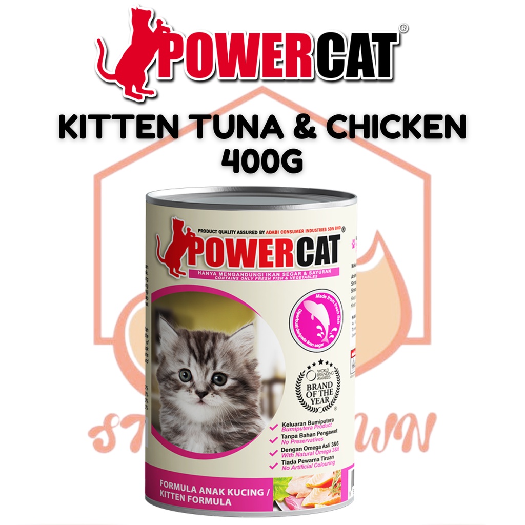 POWERCAT KITTEN TUNA & CHICKEN FOOD CANNED 400G Shopee Malaysia
