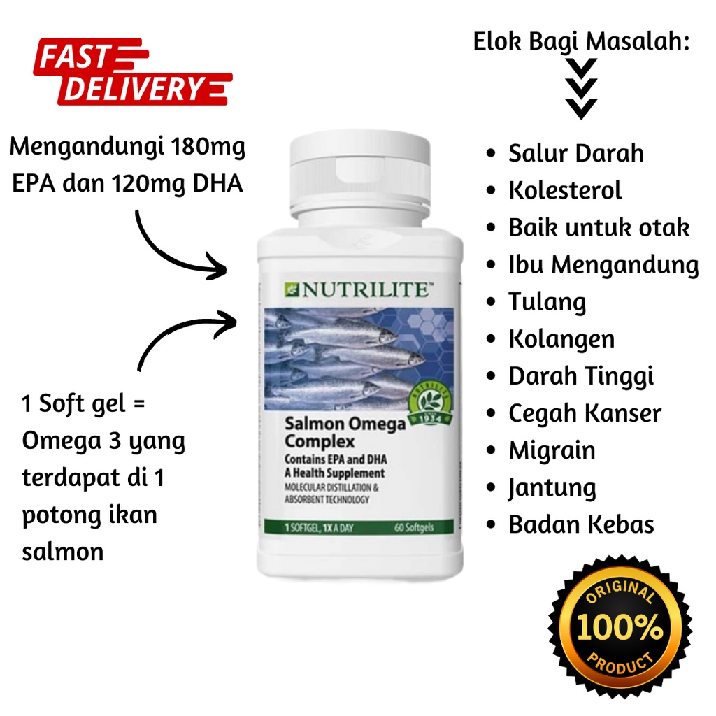 Nutrilite Salmon Omega Complex120 Sg Shopee Malaysia