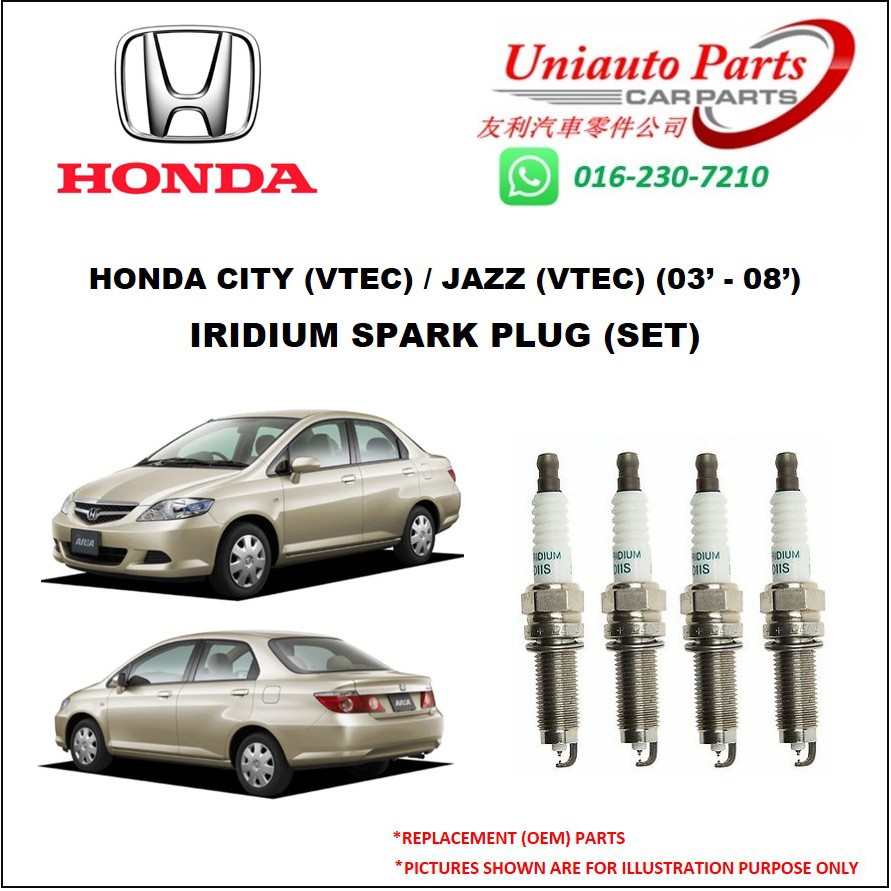 HONDA CITY / JAZZ SEL / SAA / SAE ('03 '08, VTEC) IRIDIUM SPARK PLUG