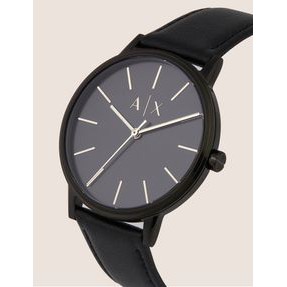 Armani Exchange Cayde Black Leather Dial Watch AX2705 | Shopee Malaysia