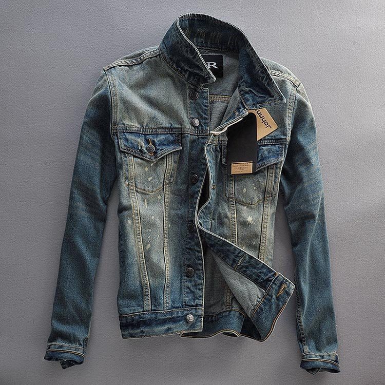 mens slim jean jacket