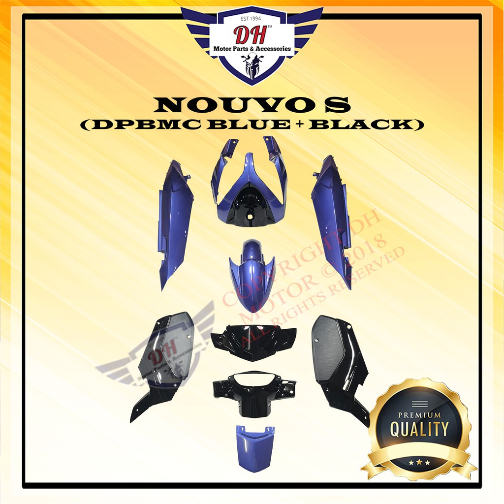 Nouvo S Cover Set Dpbmc Blue Black Yamaha Nouvo S Shopee Malaysia