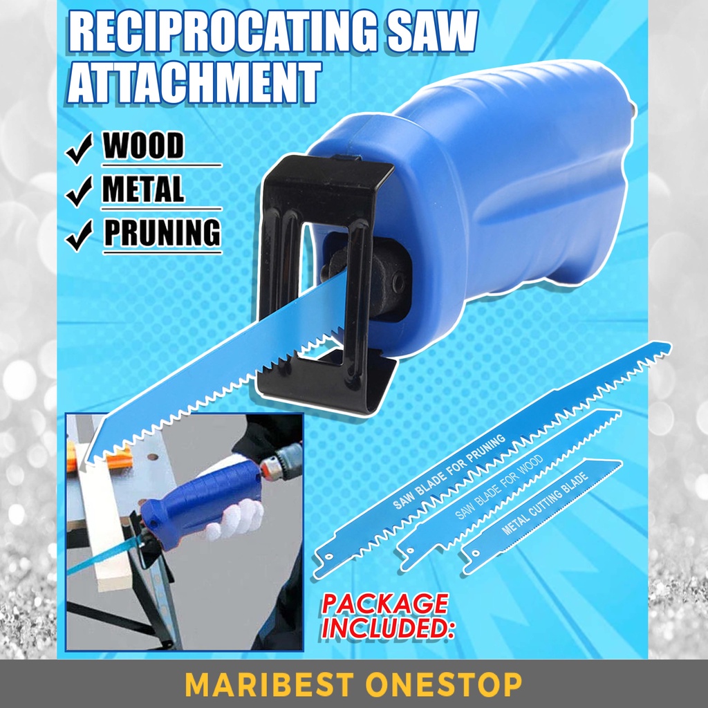 FREE POS 🌹[Local Seller] Reciprocating Saw Attachment Adapter Change Electric Drill To Jig Saw Woodworki