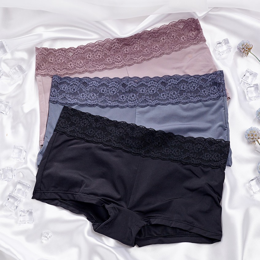 lace waist shortie panty