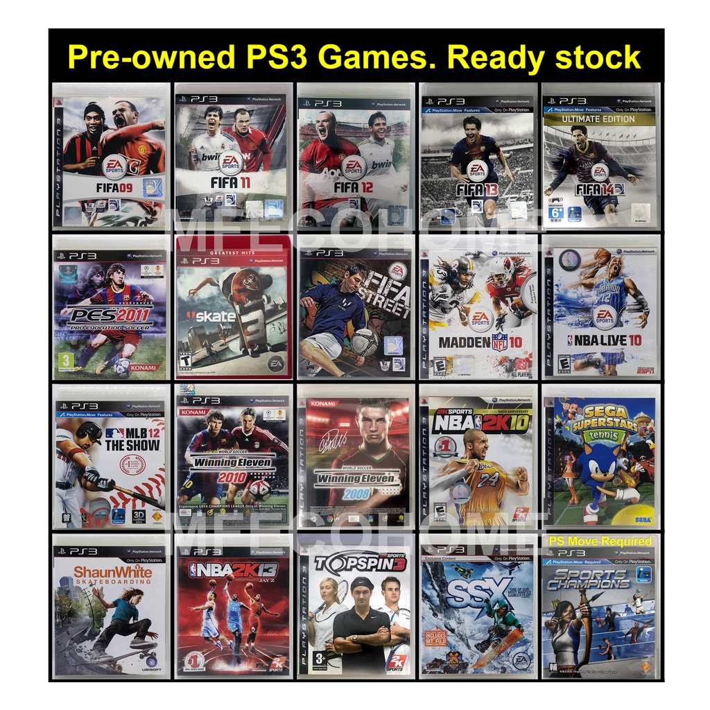 Buy Original Used Ps3 Games Fifa Winning Eleven Pes Nba Skate Pre Owned Mixed Lot Playstation Physical Disc Set D Seetracker Malaysia