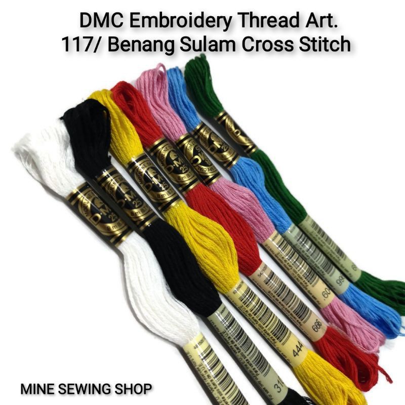  DMC  Embroidery Thread ART 117 Benang  Sulam Cross Stitch 