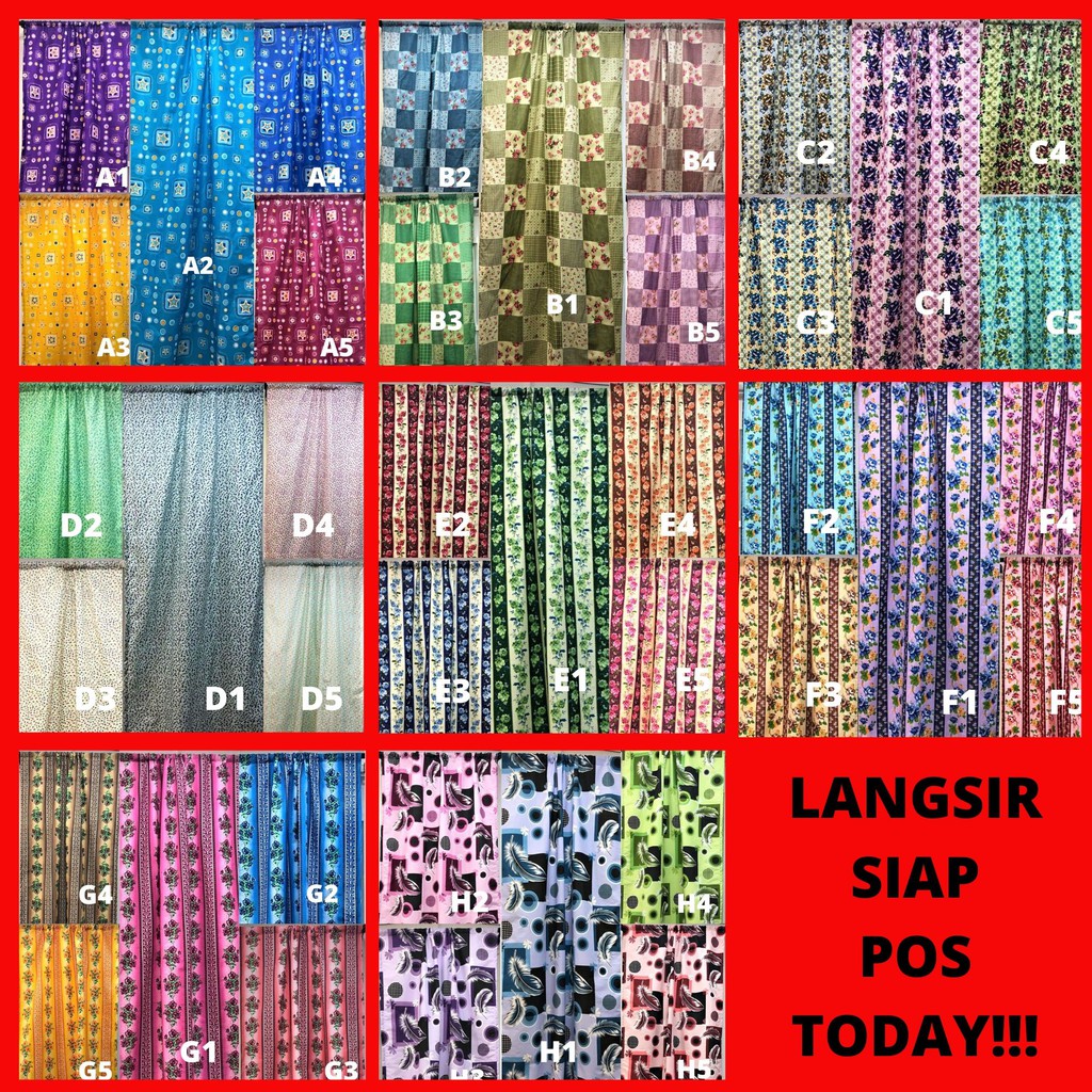 READYSTOK💥💥 Langsir siap jahit, kain tebal, langsir murah ...