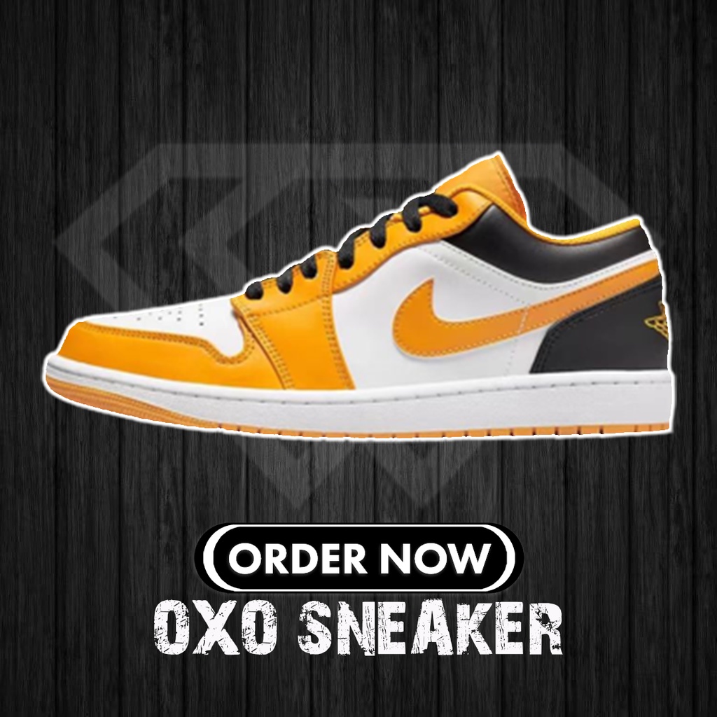 AIR JORDAN 1 LOW TAXI YELLOW AJ1 出租车 (Originals Quality 100%) 553558-701 NIKE SNEAKERS WOMEN MEN SHOES SHOE KASUT