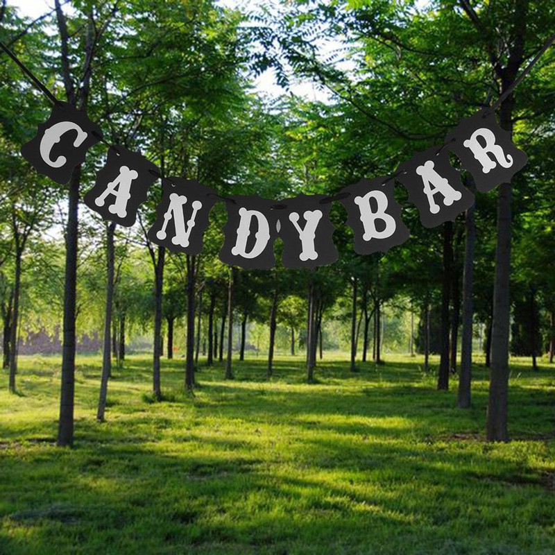 New Candy Bar Bunting Banner Paper Card Hanging Garland Wedding