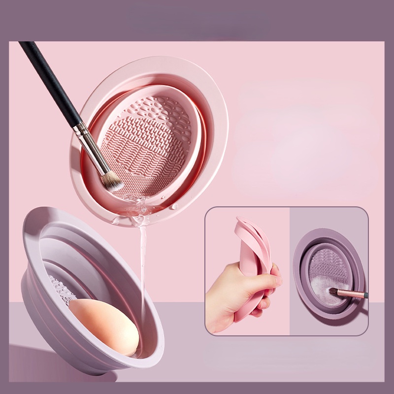 Silicone Folding Makeup Brush Cleaner Beauty Tools Powder Puff Beauty Egg To Wash Dishes Without Damaging The Bristles