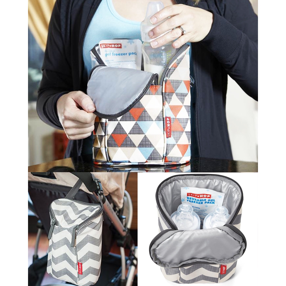 skip hop insulated breastmilk cooler and baby bottle bag