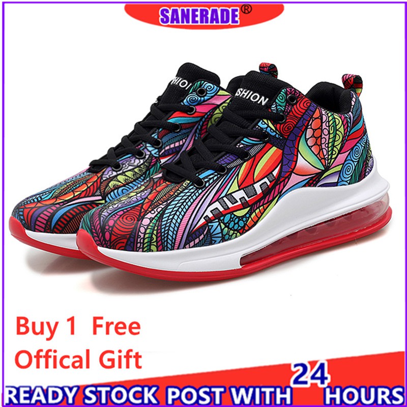 colorful running sneakers