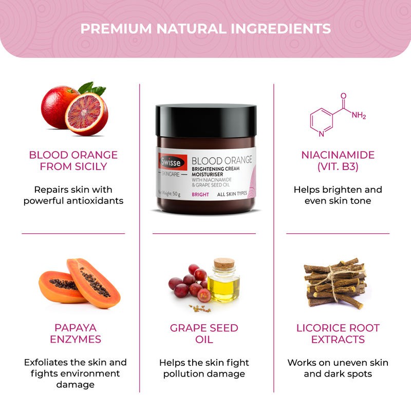 swisse skincare blood orange brightening cream moisturiser 50ml