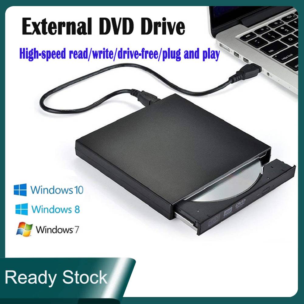 Aksesori Komputer Slim External Dvd Rw Cd Writer Drive Burner Reader Player Optical Drives Usb 2 0 Cd Dvd Rom Cd Rw For Shopee Malaysia