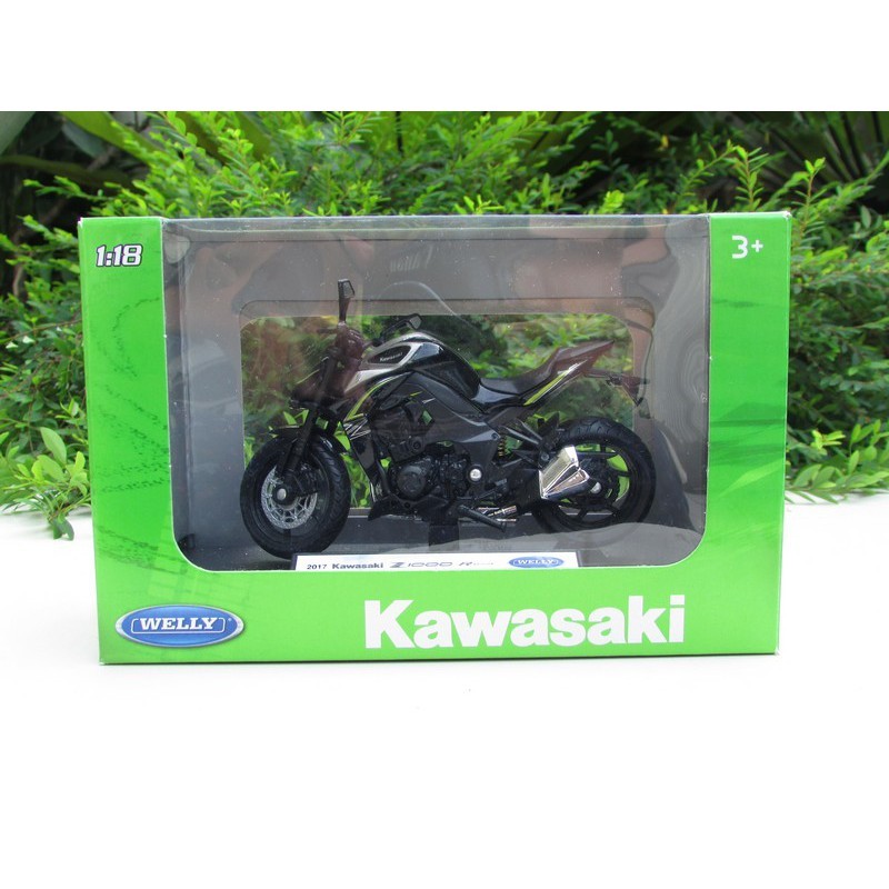 Welly 1:18 Kawasaki 2017 Z 1000R Sports Motorcycle Bike Model Toy New In Box 