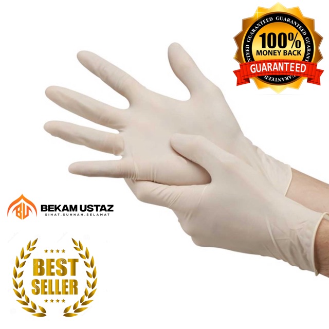 Hot Item Sarung Tangan 100 Pcs Bekam Nitrile Examination Gloves Power Free Tebal Glove Shopee Malaysia